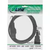 Prolunga cavo di alimentazione InLine, connettore per apparecchi caldi IEC-C15/IEC-C14 dritto, 2 m