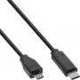 Cavo USB 2.0 InLine, connettore maschio USB-C / connettore maschio Micro-B, nero, 2 m