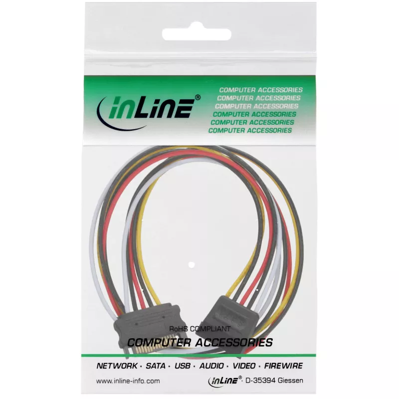 Cavo di prolunga alimentazione SATA connettore maschio/femmina 0,30 m InLine 29651A