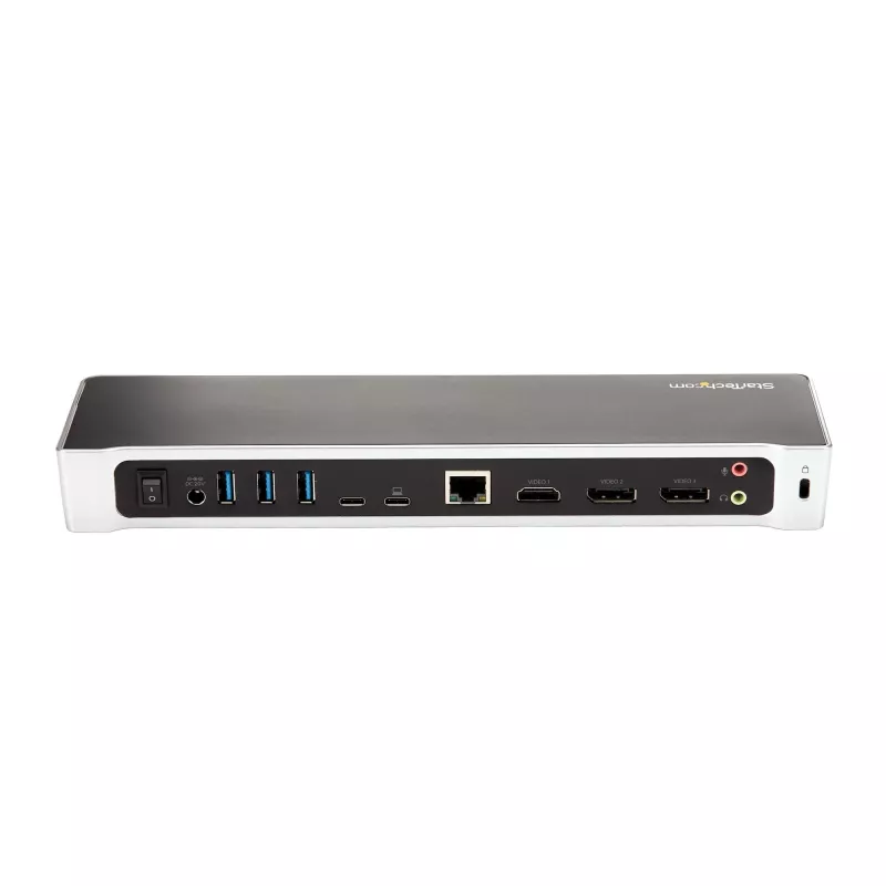 StarTech.com dock USB-C 4K, docking station per monitor triple UHD 4K, Mac e Windows, USB-C a HDMI e DisplayPort, Power Delivery 60W, hub 5x USB 5Gbit/s – TAA