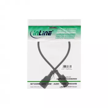 Prolunga per apparecchi C13 C14 InLine 16605 nero 0,5 m