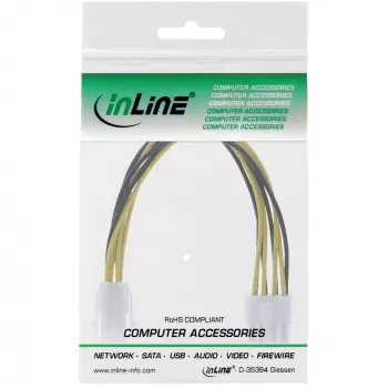 InLine adattatore di alimentazione per scheda madre 12V ATX1.3 connettore femmina 4 poli / ATX2.0 connettore maschio 8 Pin