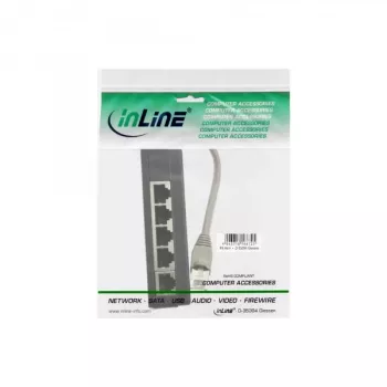 InLine Splitter ISDN 5x RJ45 femmina cavo da 15cm con resistenze di terminazione
