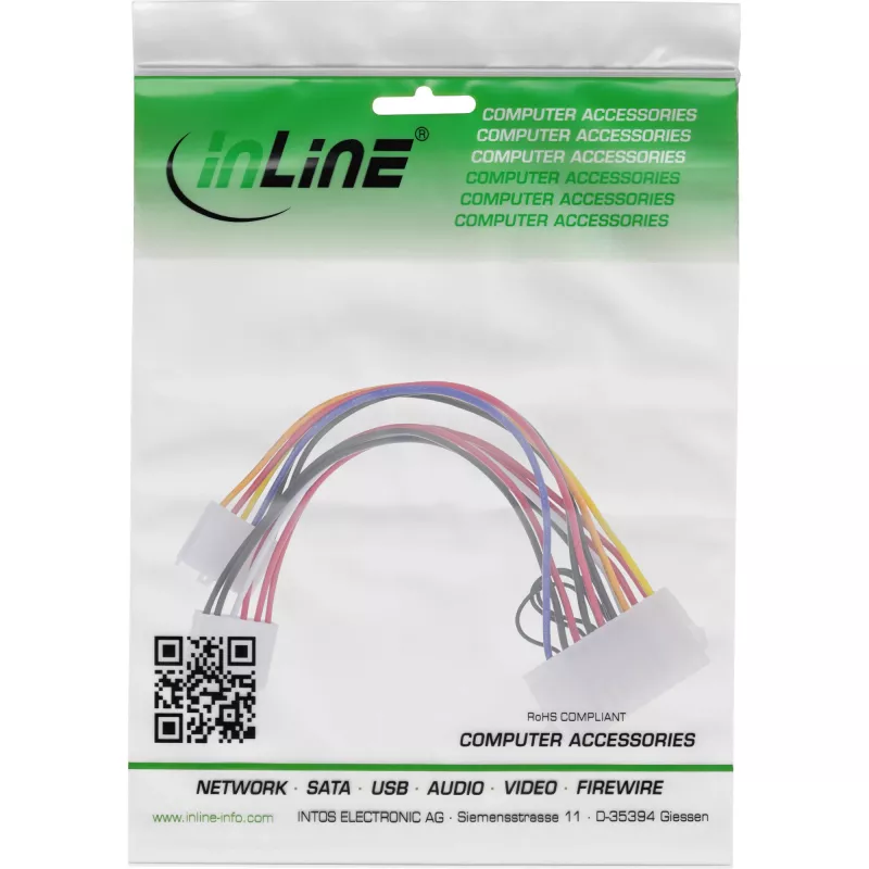 InLine cavo adattatore di alimentazione ATX / connettore classico P8/P9-A per scheda madre AT 0,20 m