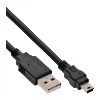Cavo Mini USB 2.0 InLine USB Type-A maschio / Mini B maschio, 5 poli, nero, 1 m