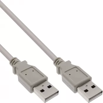 Cavo USB 2.0 Type-A maschio / maschio beige 1 m InLine 34310H