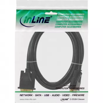 Cavo DVI-D InLine Premium 24+1 maschio/maschio Dual Link placcato oro 10 m