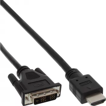 Cavo InLine HDMI-DVI HDMI maschio / DVI maschio 18+1 nero 1 m