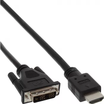 Cavo InLine HDMI-DVI HDMI maschio / DVI maschio 18+1 nero 3 m