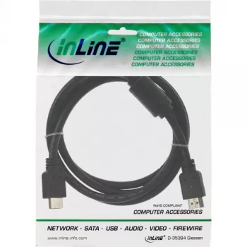 Cavo InLine HDMI High Speed maschio + ferrite nero 5 m