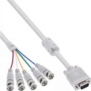 Cavo VGA BNC InLine 5x BNC / HD 15 maschio 5 m