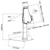 Supporto da tavolo per tablet InLine in alluminio con chiusura universale per 7,9