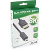 Cavo HDMI InLine Slim Ultra High Speed AM/DM 8K4K placcato oro nero 1 m
