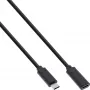Cavo prolunga InLine USB 3.2 Gen.2x2, connettore maschio/femmina USB-C, nero, 0,5 m