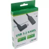 Cavo InLine USB 3.2 Gen.1x2, connettore maschio USB-C angolare / connettore femmina, nero, 1 m