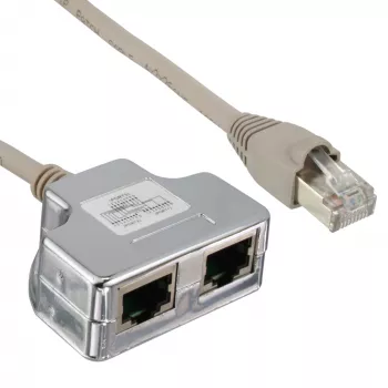 Splitter InLine Cat.5e due connessioni diverse tramite un cavo patch RJ45 8P8C