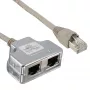 Splitter InLine Cat.5e due connessioni diverse tramite un cavo patch RJ45 8P8C
