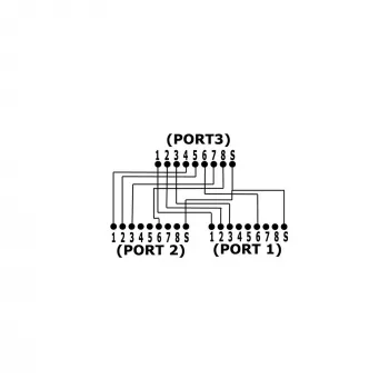 Splitter InLine Cat.5e due connessioni diverse tramite un cavo patch RJ45 8P8C