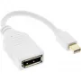 Cavo InLine Mini DisplayPort maschio su DisplayPort femmina, 4K2K, bianco, 0,15 m