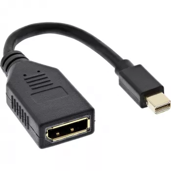Cavo adattatore InLine Mini DP maschio su DisplayPort femmina, 4K2K, nero, 0,15 m