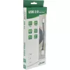 Cavo a spirale InLine Micro-USB 2.0, Type-A/Micro-B M/M, nero/alluminio, flessibile 3 m
