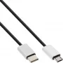 Cavo InLine USB 2.0, connettore maschio USB-C / connettore maschio Micro-B, nero/alluminio, flessibile, 1,5 m