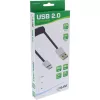 Cavo a spirale InLine USB 2.0, connettore maschio USB-C / connettore maschio USB-A, nero/alluminio, flessibile, 1 m