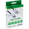 Cavo InLine USB 2.0, connettore maschio USB-C / connettore maschio Micro-B, nero/alluminio, flessibile, 0,5 m