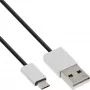 Cavo InLine Micro-USB 2.0, USB Type-A / Micro-B M/M, nero/alluminio, flessibile, 3 m