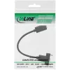 InLine USB 3.2 C femmina / femmina con cavo a flangia, nero, 0,20 m