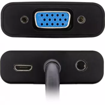 InLine cavo convertitore HDMI su VGA con audio convertitore video attivo nero