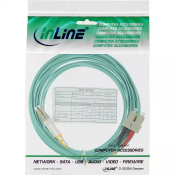 InLine cavo duplex in fibra ottica LC/SC 50/125µm OM3 0,5m