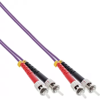 Cavo in fibra ottica duplex ST/ST InLine 50/125µm OM4 15m