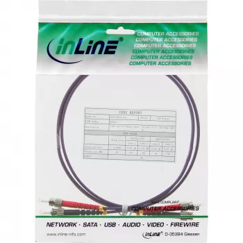 Cavo in fibra ottica duplex ST/ST InLine 50/125µm OM4 7,5m