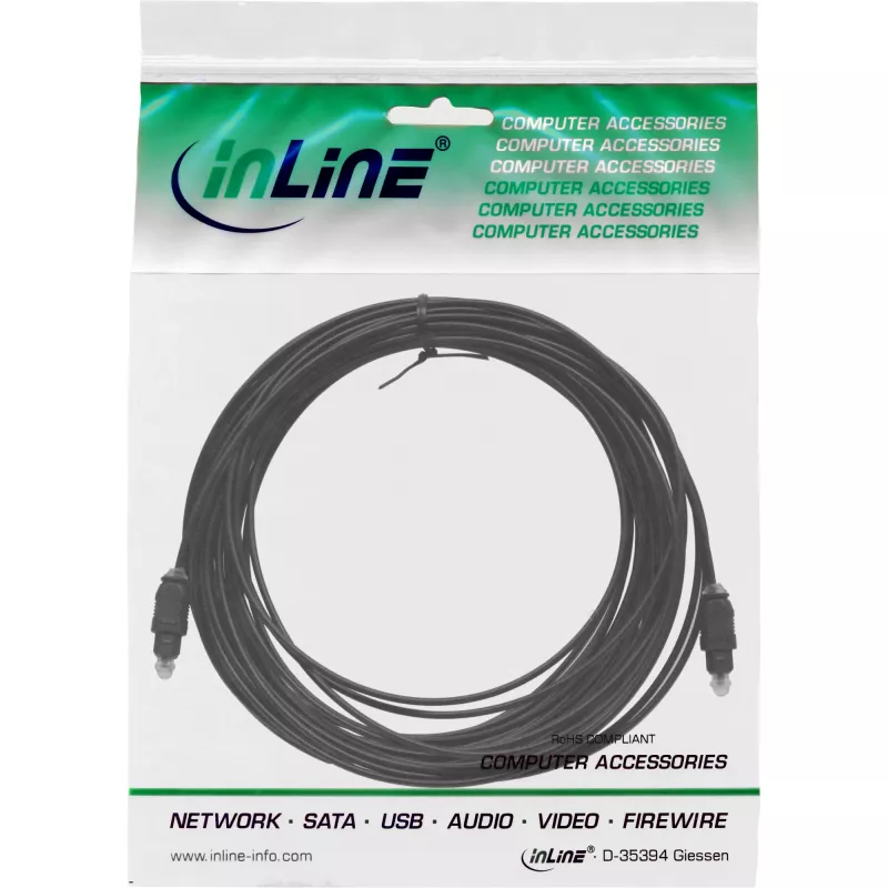 Cavo audio ottico InLine Toslink connettore maschio / connettore maschio 10 m