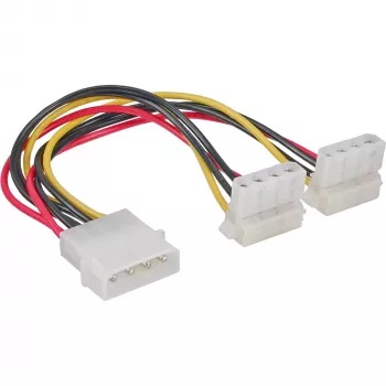 Cavo di alimentazione Y interno InLine 1x Molex 4 poli / 2x Molex 4 poli angolare 0,15 m