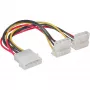 Cavo di alimentazione Y interno InLine 1x Molex 4 poli / 2x Molex 4 poli angolare 0,15 m