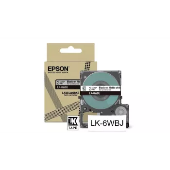 Nastro per etichettatrice Epson LK-6WBJ nero bianco trasferimento termico 2,4 cm