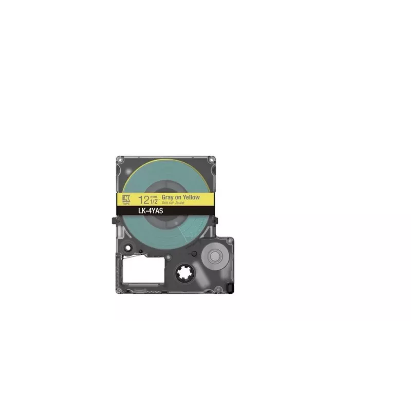 Nastro per etichette Epson LK-4YAS grigio giallo trasferimento termico 1,2 cm
