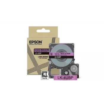 Nastro per etichette Epson LK-4UBP nero viola stampa termica 1,2 cm