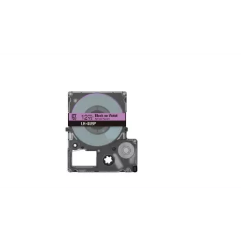 Nastro per etichette Epson LK-4UBP nero viola stampa termica 1,2 cm