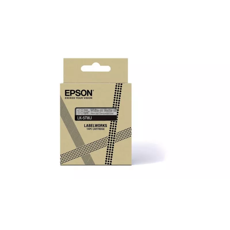 Nastro per etichette Epson LK-5TWJ trasparente bianco trasferimento termico 1,8 cm