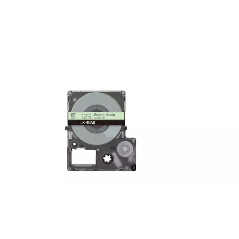 Nastro per etichette Epson LK-4GAS grigio verde chiaro trasferimento termico 1,2 cm