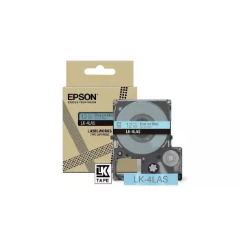 Nastro per etichette Epson LK-4LAS grigio azzurro trasferimento termico 1,2 cm
