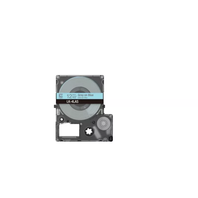 Nastro per etichette Epson LK-4LAS grigio azzurro trasferimento termico 1,2 cm