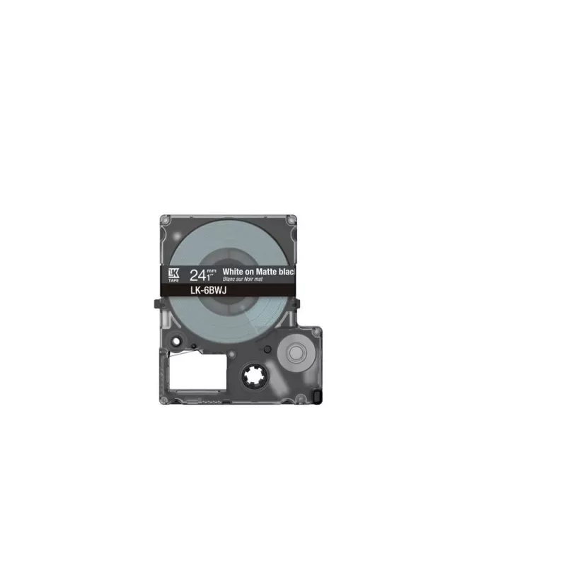 Nastro per etichette Epson LK-6BWJ nero bianco trasferimento termico 2,4 cm