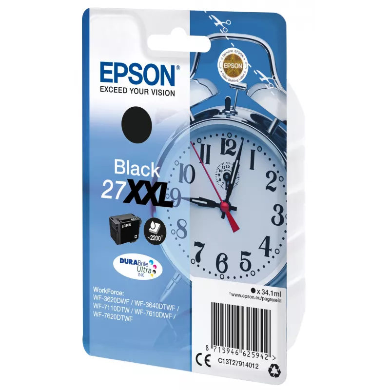 Epson confezione singola nero 27XXL DURABrite Ultra inchiostro