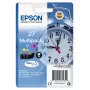 Epson Alarm clock Multipack 3 colori 27 DURABrite Ultra inchiostro, ciano, magenta, giallo, inchiostro pigmentato, 3,6 ml, 1 pz., 300 pagine, multipack