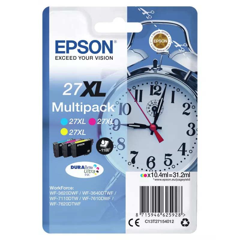 Epson Wecker multipack 3 colori 27XL inchiostro DURABrite Ultra