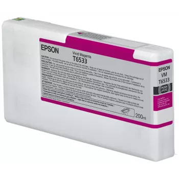 Epson T6533 cartuccia d'inchiostro Vivid Magenta (200 ml), Vivid Magenta, inchiostro pigmentato, 200 ml, 1 pz.